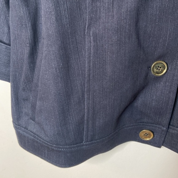 TANJAY Button Front 3/4 Sleeve Denim Jacket - Picture 5 of 13